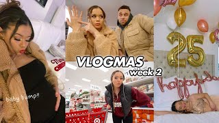 VLOGMAS WEEK 2! wedding talk, baby bump, target christmas shopping, my birthday + more!!