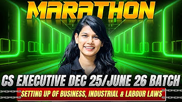 SBIL Marathon | CS Executive December 2025 / June 2026 | CS Mehandi Toshniwal Ma
