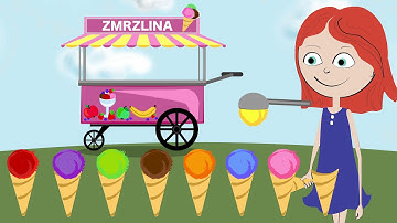 Zmrzlina - učíme sa farby a počítať čísla (pre deti po slovensky)