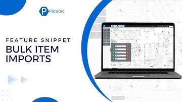 Bulk Item Imports | How to Estimate Electrical Work