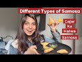 Types of samosa  indian street food  indian snack food