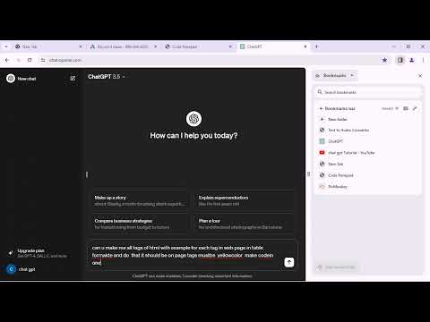 chat gpt html all tags