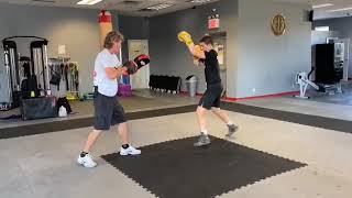 Dmitry Noskov training with Boxing Coach Mike Kozlowski.