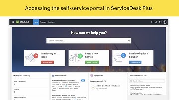 How to use the Self-Service Portal of ServiceDesk Plus