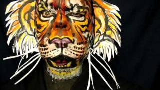 Tiger Face Paint Art Video. Artist James Kuhn.