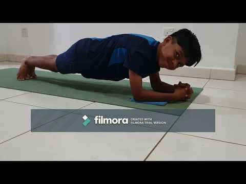 7 Year old boy plank challenge for 15 minutes
