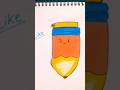easy kid craft# kids drawing# very easy  to draw this amazing pencil #shorts#