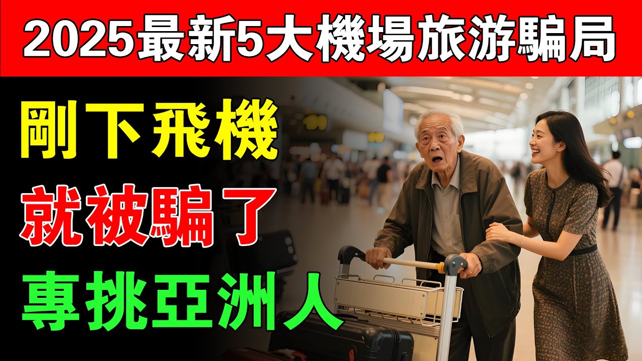 剛下飛機，就被騙了！2025最新5大機場旅遊騙局揭秘，專挑亞洲面孔下手！損失上萬元，護照還被偷走！#機場騙局#旅遊安全#防詐騙#出國旅遊旅遊陷阱 #出國防騙技巧#旅行防詐騙攻略#機場換錢陷阱