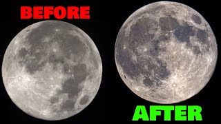 How to process a mosaic moon photo with Adobe Photoshop