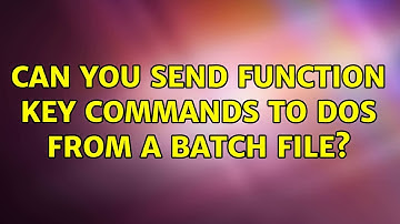 Can you send function key commands to DOS from a batch file?