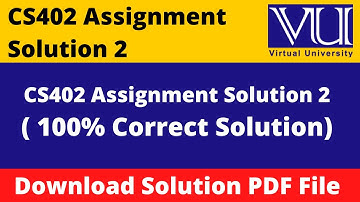 cs402 assignment 2 solution 2022 || Download File