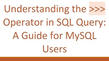 Understanding the     Operator in SQL Query: A Guide for MySQL Users