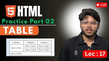 HTML Table Practice Part 03 | Hindi Tutorial for Beginners | study with engineers.