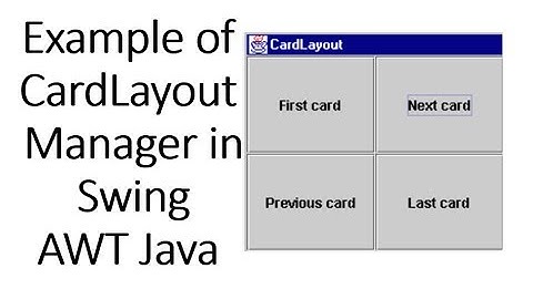 Example of CardLayout Manager in Swing || AWT Java