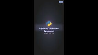 Python Comments Explained 🐍 #shorts