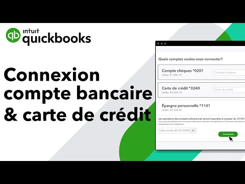 Connexion de compte bancaire et carte de crédit à QuickBooks