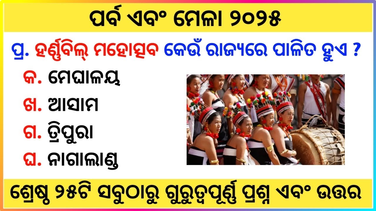 Festivals of India | Art and Culture | Festivals and Fairs 2025 Current Affairs | Festivals 2025 GK 