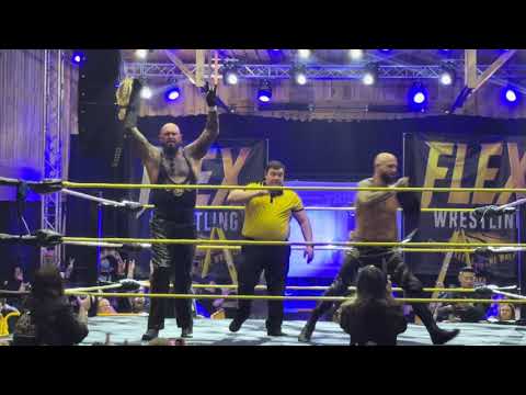FIRST FLEX WRESTLING WORLD TAG TEAM CHAMPIONS: THE GOOD BROTHERS! #professionalwrestling #flex