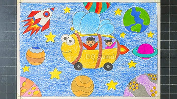 Vẽ ô tô mơ ước | Vẽ chiếc ô tô mơ ước: Ô tô con ong du hành vũ trụ