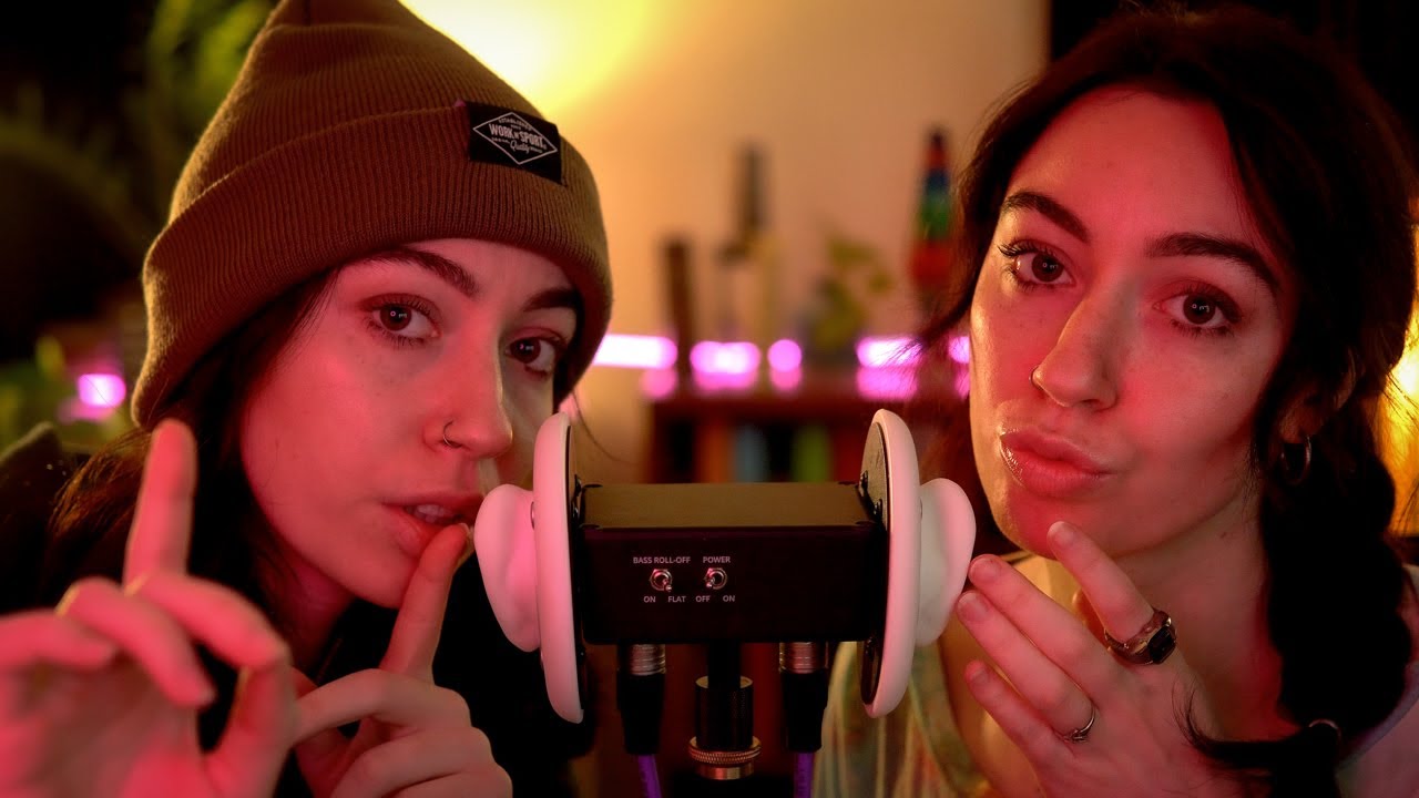 ASMR | Ear to Ear Mouth Sounds (twins!!)