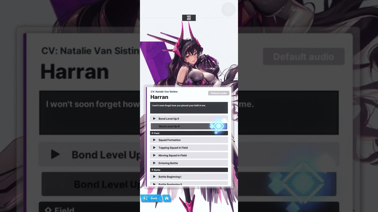 Goddess of Victory: Nikke, Harran All EN Voice Lines