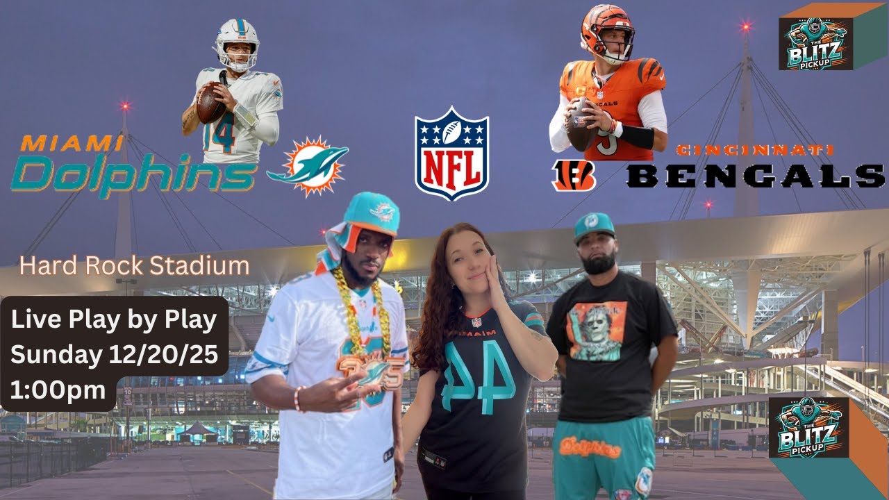 Miami Dolphins vs Cincinnati Bengals Week 16 Live Play By Play!