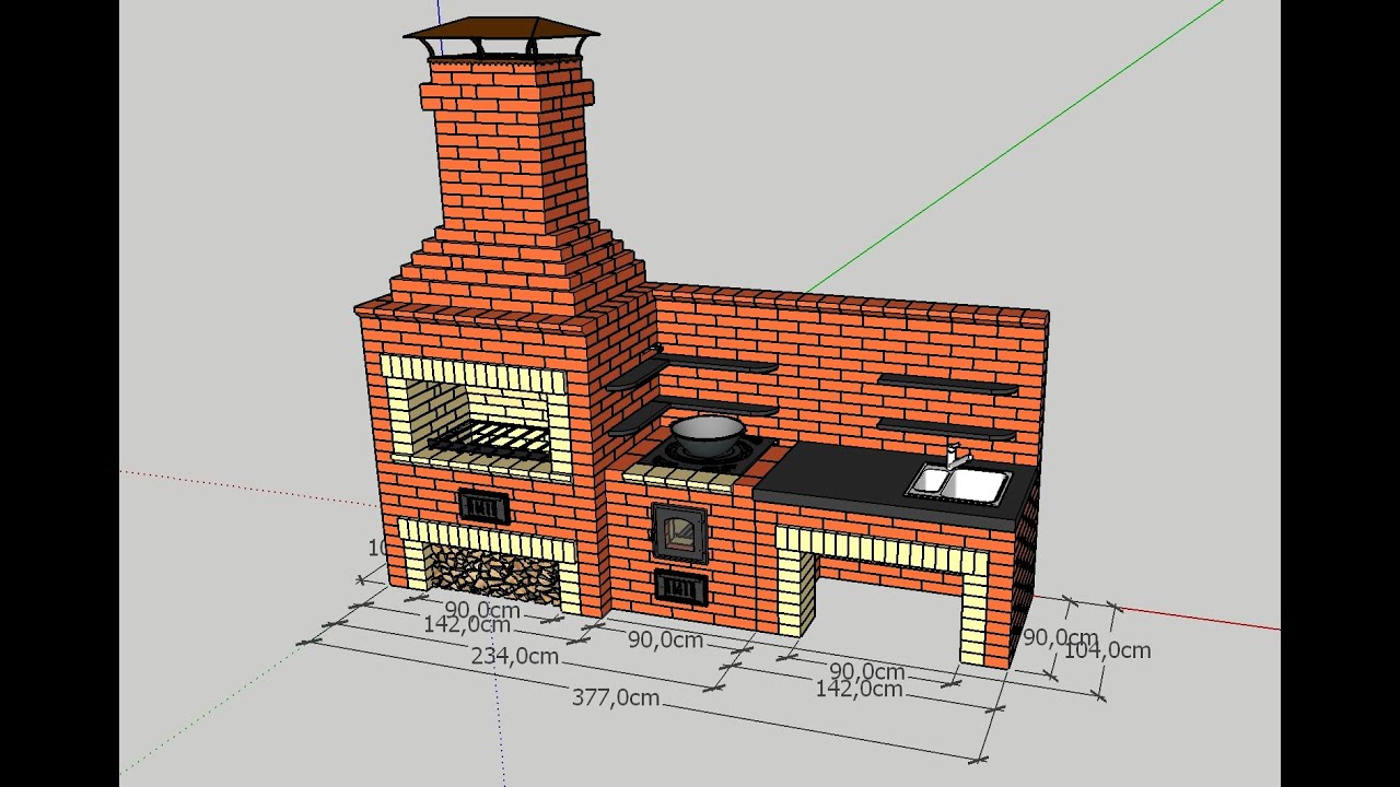 ПРОЕКТ комплекса барбекю МК R 90 horizon 2 variant. Проект для самостоятельного строительства