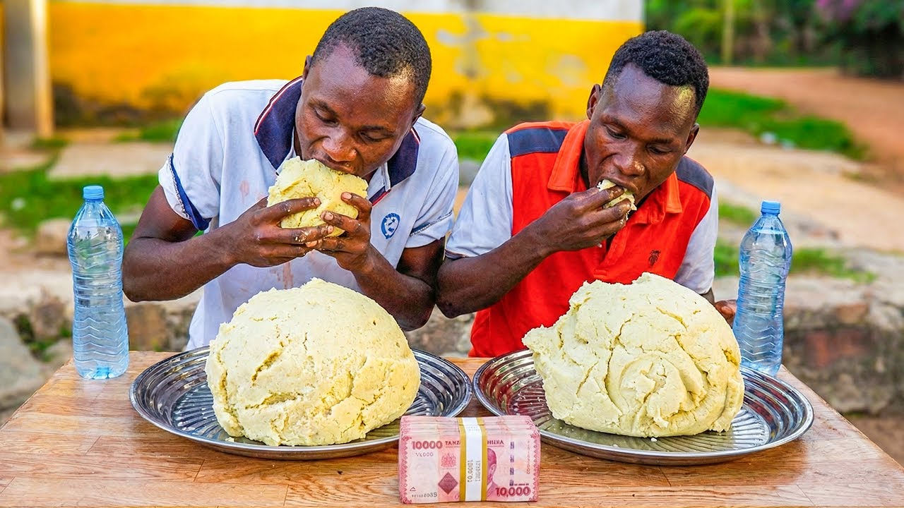 WHO CAN FINISH THIS GIANT UGALI? 💰 Winner Gets TZS 50,000!