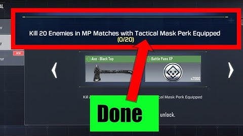 Kill 20 enemies in mp matches with the tactical mask perk equipped