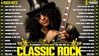 Top 100 Classic Rock Songs 70s 80s 90s ⚡ Nirvana, Queen, Guns N' Roses, Metallica, AC/DC, Aerosmith