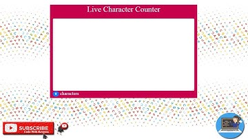 Live Character Counter using CSS & Javascript | Code with Raveena