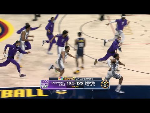 Buddy Hield Runs To The Tunnel After Tipping In OT Game-Winner vs. Nuggets
