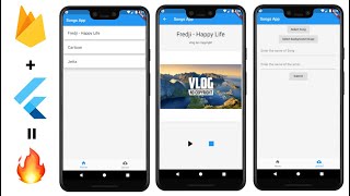 Create Music Player app in flutter using Firebase (Cloud_firestore and firebase_storage ) package. screenshot 4
