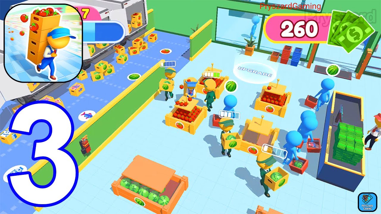 Supermarket Empire - Gameplay Walkthrough Part 3 Tomatoes,Milk,Can (iOS,Android Gameplay)