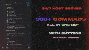 Make Your All In One Bot |  500+ Commads | WITH BUTTONS| 24/7 HOST | @Tomato6966