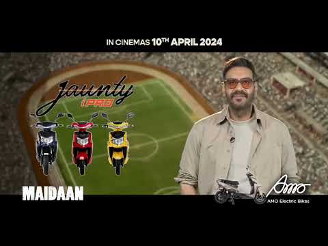 Ajay Devgn Block Buster "Maidaan" on 10th April with AMO Electric Bikes - video from Amo Mobility Solutions