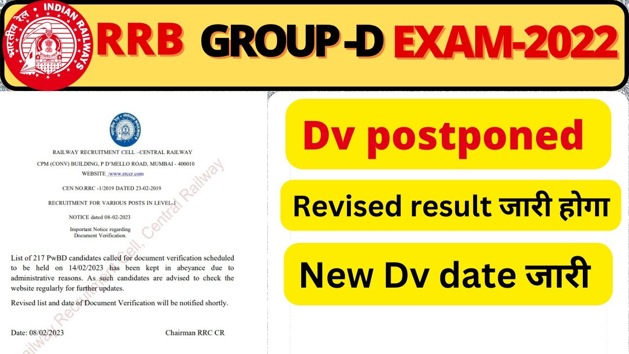 Central railway PwBD candidate dv postponed 