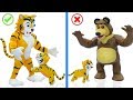 SUPERHERO BABY WILD TIGER AND BEAR 💖 Play Doh Cartoons For Kids