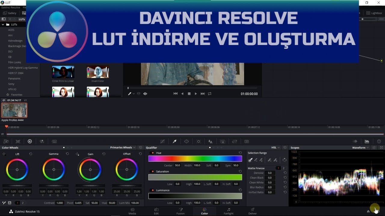 cinestyle lut davinci resolve