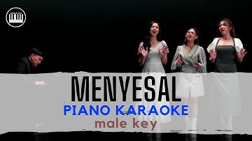 Yovie Widianto - Menyesal ft. Lyodra, Tiara Andini, Ziva Magnolya | PIANO KARAOKE | MALE KEY