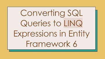 Converting SQL Queries to LINQ Expressions in Entity Framework 6
