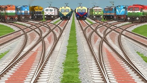 🔟 INDIAN TRAINS QUICK RUN AT CURVED BRANCHED RAILROAD TRACKS / train simulator classic