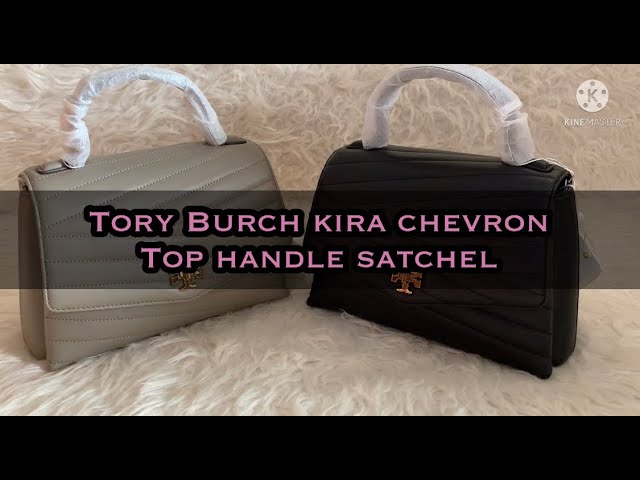 Tory Burch Kira Chevron Top Handle Satchel Review & What Fits Inside 