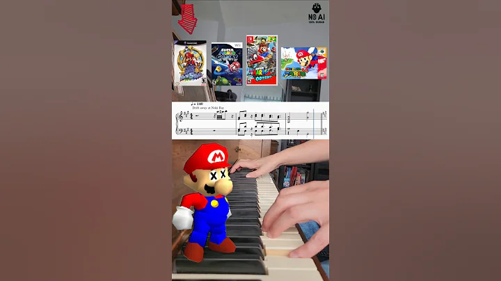 I play 3D Mario Game Over Sounds on piano #mario