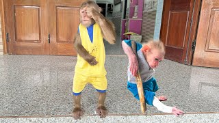 Cutis sad and avoided facing baby monkey, because he caused pain