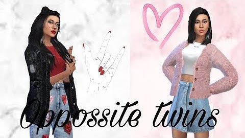The Sims 4: Create a Sim || The Opposite Twins + FULL CC LIST