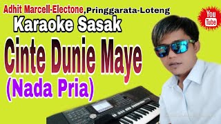 Terbaru~Karaoke Sasak'Cinte Dunie Maye'Nada Pria Karya Adrian Saputra Cover Karaoke Musik Keyboard