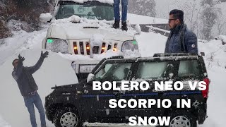 Bolero neo Vs Scorpio 2012 | Scorpio Vs Bolero neo 2021 Bolero Neo Vs Scorpio Comparision in Snow..