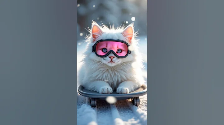 Watch the video about 🎿 Kittens in Ski Goggles on Sleds! 😹❄️