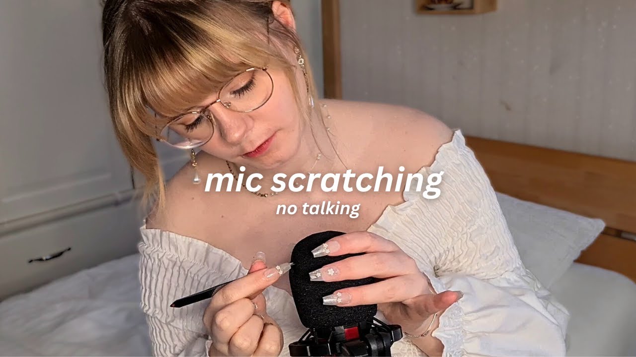 ASMR NO TALKING 🍁 mic scratching w/ various tools for relaxation - YouTube